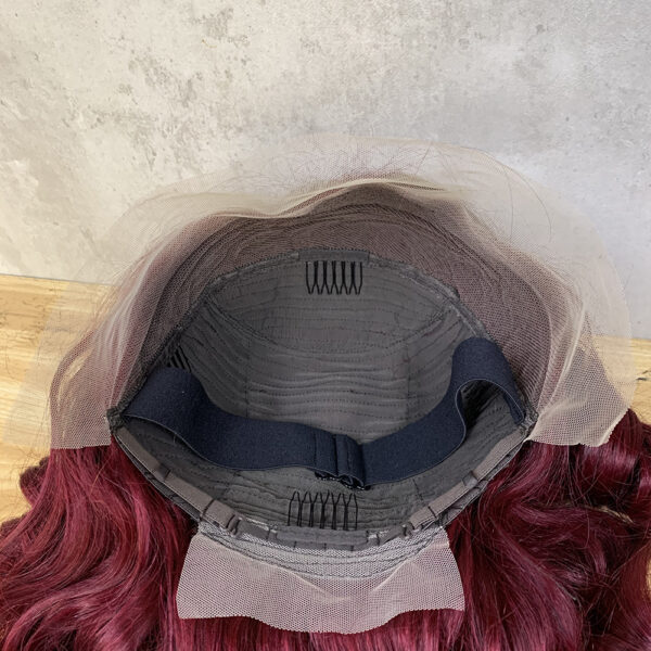 #99j Double Drawn Bouncy Curl 13x4 Transparent Lace Full Frontal 300% Density Wig - Image 5